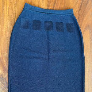 Chanel Black Knit Skirt Size 2